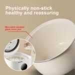 3L Healthy Low Carb Rice Cooker, Low Sugar Digital Steamer,Porridge,Soup,Quick Rice,White Rice,Stainless Steel Filter Basket，5 Cooking Functions,24H Timer & Auto Keep Warm - Image 6