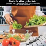 Chengu 12 Pack Stainless Steel Kitchen Tongs 7/9/12 Inches Food Serving Clip Kitchen Cooking Tongs High Heat Resistant Clips for Cooking Non Stick Locking Grill Salad (Black) - Image 6