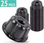 O’Creme Bakeable Plastic Mini Cake Pan - Baking Pan With Non-Stick Silicone - Reusable Mold For Baking and Much More - 25 QTY Pack - Image 3