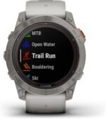 Garmin fēnix 7X Pro Sapphire Solar, Multisport GPS Smartwatch, Built-in Flashlight, Solar Charging Capability, Fog Gray/Ember Orange - Image 3
