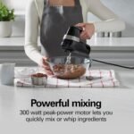 Hamilton Beach Electric Hand Mixer, 6 Speeds + Stir Button, 300 Watts of Peak Power for Powerful Mixing, Includes Whisk and Storage Clip, Black (62628) - Image 4