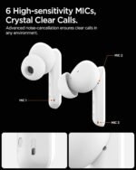 Spigen True Wireless Earbuds, Active Noise Cancellation Bluetooth Headphones with 30H Playtime, EQ Customizing App, 6 Mics, Gaming Mode, LCP Graphene Driver - White - Image 6