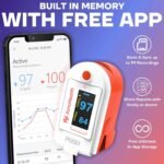 Pulse Oximeter by SonoHealth - Fingertip Blood Oxygen Saturation Monitor, Data Recording, Bluetooth-Enabled - Lifetime Mobile App Access (Pulse Oxi V 1.0) - Image 4