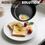 Numola 10 pcs Pots and Pan Set Non Stick with Detachable Handle, Ceramic Cookware Set for Stackable, Induction Kitchen Cookware Set for RV, Dishwasher ＆ Oven Safe, Black - Image 5