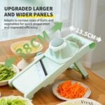 Adjustable Safe Mandoline Slicer for Kitchen, Stainless Steel Multifunction Vegetable & Fruit Cutter, Onion Potato Tomato Cabbage Apple Lemon Slicer Cutter, Multipurpose Veggie Slicer. - Image 3