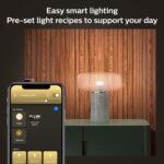 Philips Hue Smart LED A19 Bulb, Warm White Light 2700K, E26 Base, 10.5W, 1100 Lumens, Dimmable, Works with Alexa, Google Assistant, and Apple Home, 1 Pack - Image 5