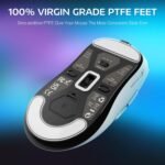 ATTACK SHARK X3 Lightweight Wireless Gaming Mouse with Tri-Mode 2.4G/USB-C Wired/Bluetooth,26K DPI, PAW3395 Optical Sensor,Kailh GM8.0 Switch,5 programmable Buttons for PC/Win/Mac(White) - Image 5