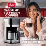 Melitta Aroma Tocco Thermal Drip Coffee Maker, 8-Cup, Programmable with Automatic Shut-Off, Pause & Serve, Stainless Steel Carafe with 5-Pack Coffee Filters - Image 3