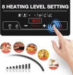 VBGK Single Burner Electric Cooktop,1800W Electric Stove Top Portable Cooktop LED Touch Control,8 Power Levels, Kids Lock - Image 5