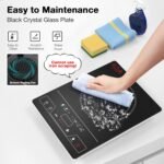 VBGK Single Burner Electric Cooktop,1800W Electric Stove Top Portable Cooktop LED Touch Control,8 Power Levels, Kids Lock - Image 6