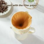 Pour Over Coffee Maker Set,Ceramic Pour Over Coffee Dripper Set with 20 Count Paper Coffee Filters,for Home Café Restaurant Camping,15.8 Ounces(Multi-Color Dot) - Image 4