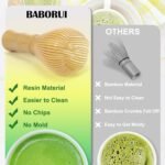 BABORUI Resin Matcha Whisk Set - Easy to Clean Silicone Matcha Whisk for Perfect Stirring, Matcha Whisk Set Includes Matcha Whisk, Scoop, Tea Spoon and Matcha Sifter - Image 4