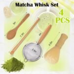 BABORUI Resin Matcha Whisk Set - Easy to Clean Silicone Matcha Whisk for Perfect Stirring, Matcha Whisk Set Includes Matcha Whisk, Scoop, Tea Spoon and Matcha Sifter - Image 8