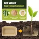 25Pack(50pcs) Meal Prep Containers Reusable, 32oz Bamboo-Powder Food Containers with Lids, Plant-based To Go Containers for Lunch - Microwave, Freezer, Dishwasher Safe - Image 3