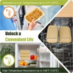 25Pack(50pcs) Meal Prep Containers Reusable, 32oz Bamboo-Powder Food Containers with Lids, Plant-based To Go Containers for Lunch - Microwave, Freezer, Dishwasher Safe - Image 5