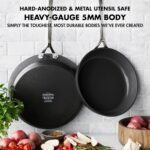 GreenPan 9.5” & 11” Ceramic Nonstick Frying Pan Skillet Set, PFAS-Free, Hard Anodized Cookware, Induction Compatible & All Cooktops, Dishwasher & Oven Safe, GP5 Stay-Flat Surface, Black - Image 6