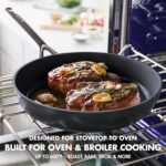 GreenPan 9.5” & 11” Ceramic Nonstick Frying Pan Skillet Set, PFAS-Free, Hard Anodized Cookware, Induction Compatible & All Cooktops, Dishwasher & Oven Safe, GP5 Stay-Flat Surface, Black - Image 8
