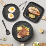 VOTTGO 19 Pcs Pots and Pans Set Non Stick, Black Granite Induction Cookware Set, Non Toxic Healthy RV Kitchen Cooking Set with Silicone Tools and Pot Protectors, PFOA PFOS PFAS Free - Image 5