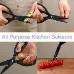 Kitchen Shears Come Apart Kitchen Scissors with Serrated Blade Premium Black Titanium Plated Stainless Steel Shears for Food Heavy Duty Chicken Bone Fish Nutcracker Can Opener 02A - Image 4