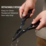 Kitchen Shears Come Apart Kitchen Scissors with Serrated Blade Premium Black Titanium Plated Stainless Steel Shears for Food Heavy Duty Chicken Bone Fish Nutcracker Can Opener 02A - Image 5