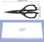 Kitchen Shears Come Apart Kitchen Scissors with Serrated Blade Premium Black Titanium Plated Stainless Steel Shears for Food Heavy Duty Chicken Bone Fish Nutcracker Can Opener 02A - Image 8