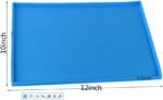 Silicone Cake Roll Maker,Silicone Baking Mat,Multipurpose Nonstick Pastry Mat, Swiss Roll Cake Mat Flexible Baking Tray Mold Baking-2pack(10''12'', Blue) - Image 3