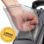 Safe Mandoline Slicer for Kitchen, 6 in 1 Vegetable Chopper, French Fry Cutter For Potatoes, Potato Slicer,Food Chopper,Adjustable Thickness 0.1-8 mm, With Peeler/Cleaning Brush (Gray) - Image 3