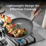 Sanho 10 Inch Frying Pan Nonstick, PFOS/PFOA/PTFE-Free Healthy Ceramic Coating, Induction Compatible Cookware for All Stovetops, Dishwasher Safe, Gray - Image 5