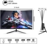 ZZA 32 Inch 4K 1500R Computer Monitor, UHD (3840 x 2160) 60Hz Ultra-Clear Screen, 100% sRGB,Eye Care Screen with HDMI, DisplayPort for Home and Office, VESA(100x100mm) - Image 5