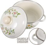3pcs Set Enamel Pot Broth Pot Enamel Stock Small Sauce Pan Small Cooking Stew Pan Soup Casserole Stovetop Casserole Cooking 、 Binaural Kitchen Utensils - Image 4