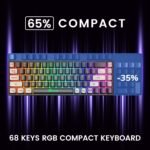 65% Gaming Keyboard and Mouse Combo, RGB Backlit Keyboard + 7200 DPI Gaming Mouse, Ultra-Compact Anti-Ghosting Wired Keyboard and Mouse for PC Laptop Gamer - Image 6
