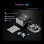 KZ AXAS Wired Gaming Earphones, DSP Sound Card with Built-in Ai Noise Cancellation, Multi-Model Compatible Ergonomic Design Headset(White, USB Type-C) - Image 6