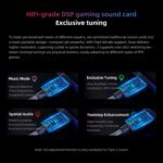 KZ AXAS Wired Gaming Earphones, DSP Sound Card with Built-in Ai Noise Cancellation, Multi-Model Compatible Ergonomic Design Headset(White, USB Type-C) - Image 7