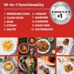 Instant Pot PRO Max Wi-Fi Smart 10-in-1 Pressure Cooker, Steamer, Saute, Warmer, Rice Cooker, Yogurt Maker, Sous Vide, Baker, NutriBoost - Includes App with 2000+ Recipes - 6 Quart - Image 5