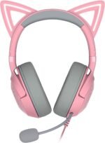 Razer Kraken Kitty V2 USB Wired RGB Headset: Chroma Kitty Ears - Stream Reactive Lighting - HyperClear Cardioid Mic - Triforce 40 mm Drivers - 7.1 Surround Sound - Quartz Pink (Renewed) - Image 4