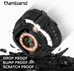 amBand M1 Sport Case Band for Apple Watch Ultra 3/2/1 & SE 3/2/1 & Series 11 10 9 8 7 6 5 4 3 49mm 46mm 45mm 44mm 42mm 41mm 40mm 38mm, Shockproof & Scratch Resistant Rugged Bumper for Men - Image 5