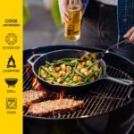 Lodge Seasoned Cast Iron Skillet Set - PFAS-Free, Non-Toxic Cookware - Use with an Oven, Stove, Grill, or Campfire - Naturally Non-Stick & Oven Safe - 8, 10.25 & 12 Inches - Image 4