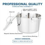Viking Contemporary 3-Ply Stainless Steel Stock Pot, 8 Quart Soup Cooking Pot with Lid, Kitchen Cookware - Image 5
