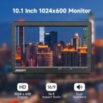 10.1" Security Monitor, 1024x600 HD Display, HDMI VGA BNC AV USB Ports, Small Monitor with Built-in Speakers & Remote Control, for CCTV Surveillance, DVR, PC, Raspberry Pi - Image 3