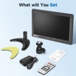 10.1" Security Monitor, 1024x600 HD Display, HDMI VGA BNC AV USB Ports, Small Monitor with Built-in Speakers & Remote Control, for CCTV Surveillance, DVR, PC, Raspberry Pi - Image 7