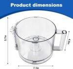 DLC-005AGTXT1 14-Cup Capacity Food Processor Working Bowl - Compatible with Cuisinart DFP-14 Series, Equipped with 4 Locking Clips, Suitable for DFP-14NWBCT1 Working Bowl Lid - Image 3