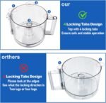 DLC-005AGTXT1 14-Cup Capacity Food Processor Working Bowl - Compatible with Cuisinart DFP-14 Series, Equipped with 4 Locking Clips, Suitable for DFP-14NWBCT1 Working Bowl Lid - Image 6