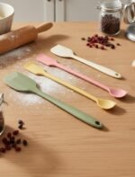 NiHome 4-Piece Silicone Spatula Set with Different Sizes, BPA-Free Heat Resistant Baking & Cooking Spatulas, Mini Silicone Jar Scraper and Large Kitchen Spatulas, Dishwasher Safe - Image 6