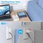 Power Strip with USB,Surge Protector Flat Plug with 8 Widely Spaced Outlets and 6 USB Ports(1 USB C), 5ft Extension Cord Wall Mountable Phone Tablet Laptop Computer Multiple Devices - Image 3