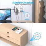 Power Strip with USB,Surge Protector Flat Plug with 8 Widely Spaced Outlets and 6 USB Ports(1 USB C), 5ft Extension Cord Wall Mountable Phone Tablet Laptop Computer Multiple Devices - Image 6