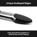 Misen Kitchen Tongs - Dishwasher Safe, Heavy Duty - Precision Silicone-Tipped Grilling Tool - Heat Resistant, Nonstick Safe - Perfect for Serving and Air Frying- 13 Inch | Black - Image 5