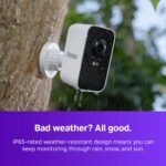 Roku Battery Camera for Home Security - New Weather-Resistant Indoor & Outdoor Wireless Camera & Pet Monitor with 1080p HD & Two-Way Audio - Rechargeable, Motion Detection & Wi-Fi - Image 5