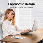 UGREEN Portable Laptop Stand, Foldable & Compact Aluminum Computer Stand Holder for Desk, Adjustable Ergonomic Laptop Riser for MacBook, Travel-Friendly for 10-17 Inch Laptops - Image 3