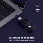 YOWU Cat Ear Headphones 4GS - RGB Gaming Headset with Mic & 2.4G USB/Type C Dongle for PC/PS4/PS5/XBOX/Switch, Wired/Wireless Bluetooth Headphones(Black) - Image 4