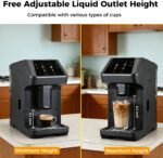 Automatic Espresso Machine With Grinder, 19 Bar Coffee Maker with Self-Cleaning& Touch Control for Latte/Cappuccino/Americano/DIY for Home/Office/Coffee Lovers//Small Cafés - Image 5